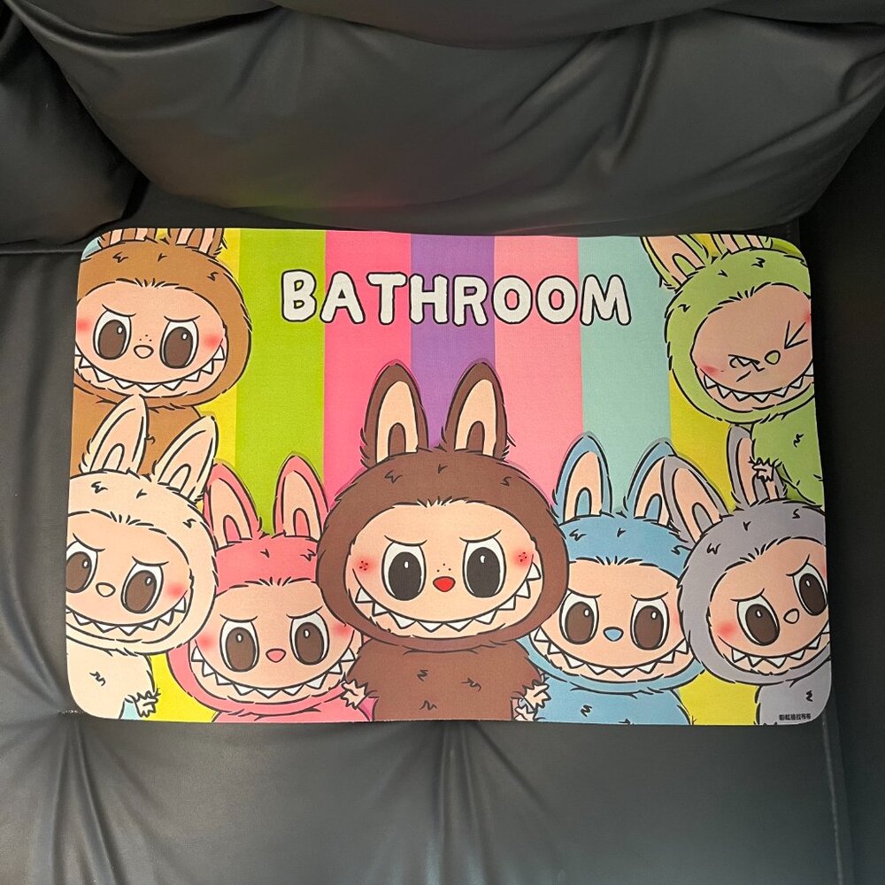 Labubu Diatomaceous Water-Absorbing Mat: Non-Slip Bathroom Mug/Mat
